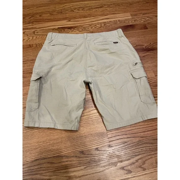 Wearfirst Men's Ripstop Cargo Shorts Tan Size 38 10" Inseam Stretchy Waist - Picture 2 of 5